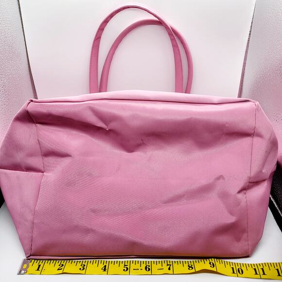 TEXAS Bubble Gum Pink Rhinestone Nylon Double Handle Satchel Tote Bag Unbranded - Picture 8 of 12